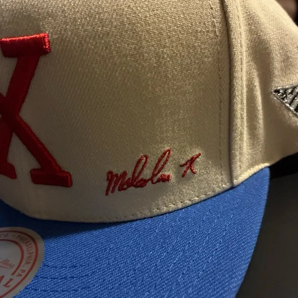 Malcom X Mitchell & Ness Detroit Pistons X Paper Planes 1965 Snapback Hat Rare - Picture 4 of 14